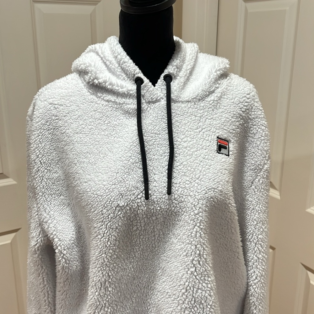 Fila, Woman’s, White, Pull Over, Drawstring, Flee… - image 2
